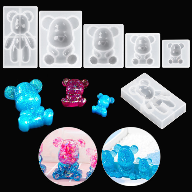 Resin Teddy Bear Mold Silicone  Silicone Molds 3d Teddy Bears - 3d  Silicone Mould - Aliexpress